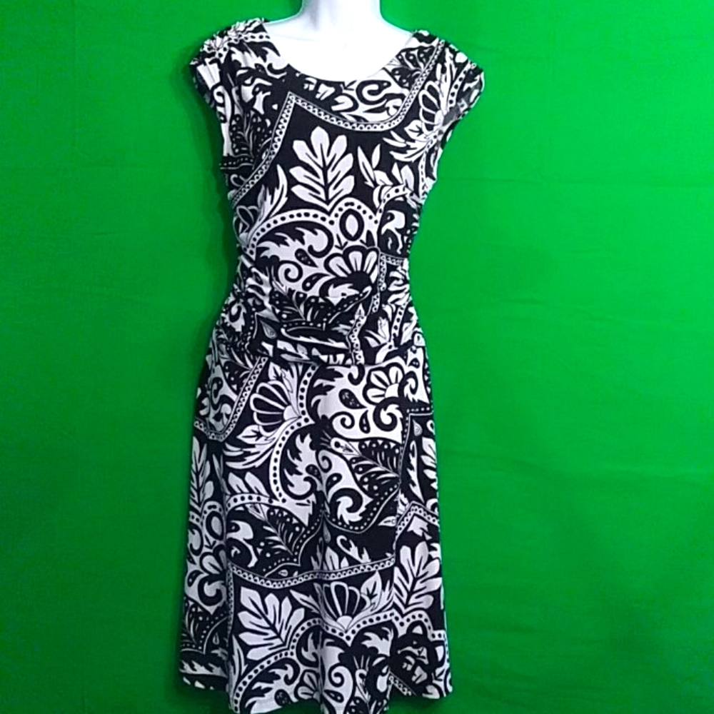 NWT Enfocus Studio Black & Dress Print Dress